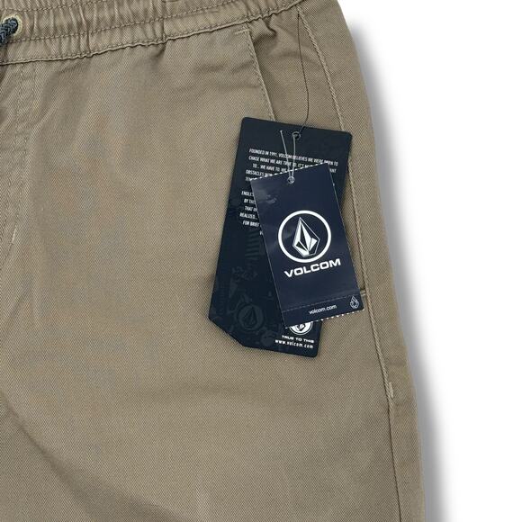 Volcom Frickin Elastic Drawstring Chino Shorts Big Boys Sz Large 6" Inseam - Picture 5 of 5